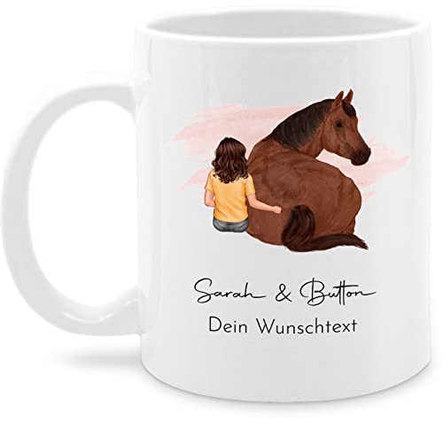 Tasse Tassen 325ml - Pferd - Pferdemädchen Namen - Pferde Mädchen Geschenk - 325 ml - Weiß - geschenke für reiterinnen reitersachen pferden pferdemotiv glühweintassen pferdetassen pferdetasse