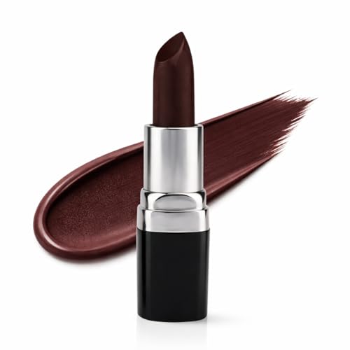 Image of Barva Natural & Moisturising Lipstick 4.3g (Burgundy 206) | With Pure Ghee & Kokum Butter | Creamy Hydrating Finish | Mineral Colour | Long Lasting Deep Burgundy Lipstick