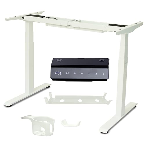 Image of Electric Height Adjustable Desk Frame | Dual Motor, 3-Stage | 120 kg Capacity, Matte Steel | 2-Year Warranty | Motorized Sit-Stand Desk Frame (Only Frame)