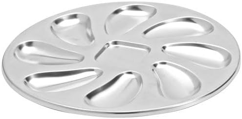 Culin-Art Stainless Steel Oyster / Seafood Plate Diameter 25 cm