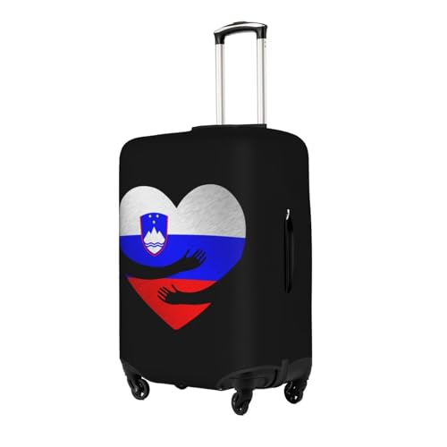 Travel Luggage Cover Slovenia Slovene Slovenian Flag Heart Fashion Washable Baggage Suitcase Protector Fit For Luggage Medium2