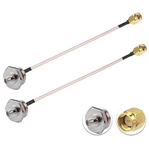 POBADY 2�� SMA�P�[�u�� SMA�I�X-���X �h���{�b�N�X M20 6�C���`/15CM RG316 RF�ᑹ�������P�[�u�� ���[�^�[�A���e�i�M�������� ���C�����X�A�_�v�^�[�p