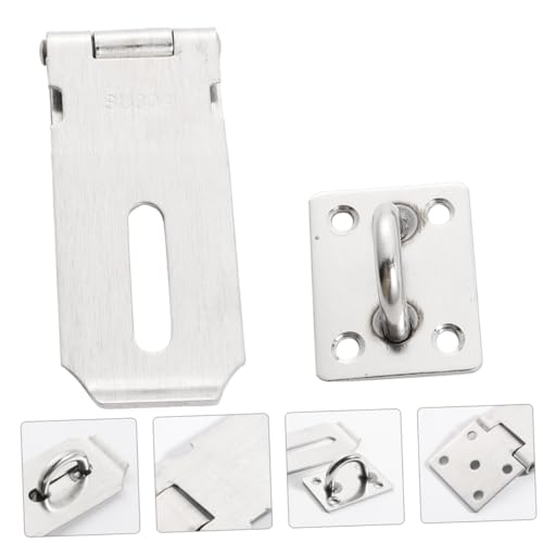 Image of DOITOOL 3pcs Thickened Stainless Steel Padlock Hasps Door Clasp Hasp Lock for Installation and Easy to Install for Cabinet and Security Doors