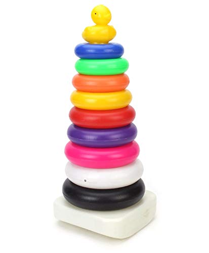 Image of Ratna's Duck Stacking Ring for Kids. Helps Kids recognise Different Colour and Sizes (Jumbo 9 Rings)