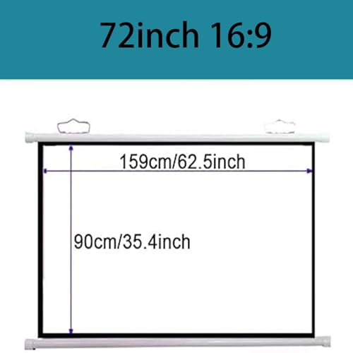 Pantalla de proyección manual 71 pulg 16:9 para hogar miniatura 6