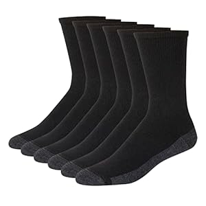 Hanes Calcetines acolchados Max para hombre, absorben la humedad con control de olores, paquete múltiple