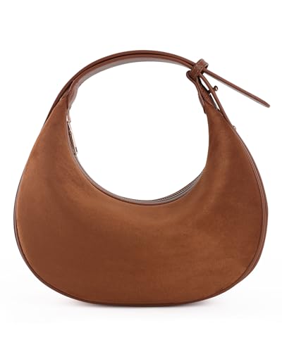Bolso cruzado de ante para mujer, bolso bandolera miniatura 1