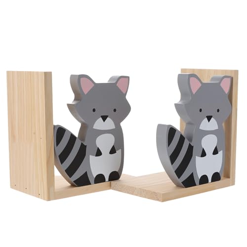 Sujetalibros de mapache para decorar un estudio ordenado 2