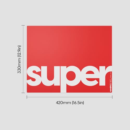 Image of Pulsar Gaming Gears Superglide Pad v3 Type-S - Alumino-Silicate Glass Gaming Mouse Pad, Soft R-Edge, Anti-Slip Silicone Base 420mmx330mm (L, Red)
