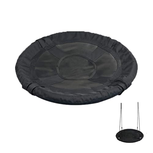 Image of 40-Inch Tree Swing Replacement Fabric，Saucer Swing Replacement Cover，Round Saucer Swing Seat Cover, Oxford Fabric(Black, 40) (Black, 40 inch)