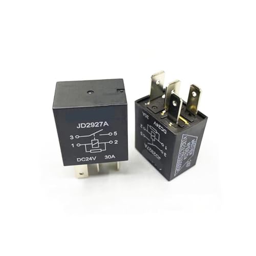 Relé automático JD2927A 24VDC de 4 pines y 30A para vehículos industriales