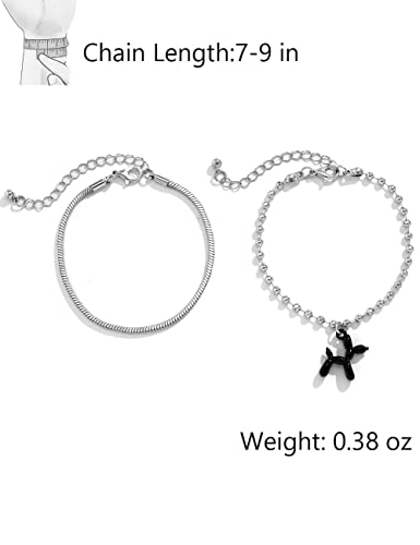 Kim Carrey Mens Bracelet, Stainless Steel Bracelets For Men, Durable Waterproof Cuffs Bracelet For Men (2 Pieces Black Dog) #TOP5