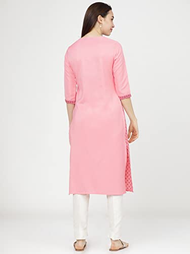 Image of Ketch Polyester Women's Regular Fit Printed Threeforth Sleeve Kurta