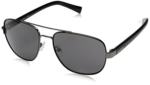 Calvin Klein Men's R357S Aviator Sunglasses, Black, 57 mm