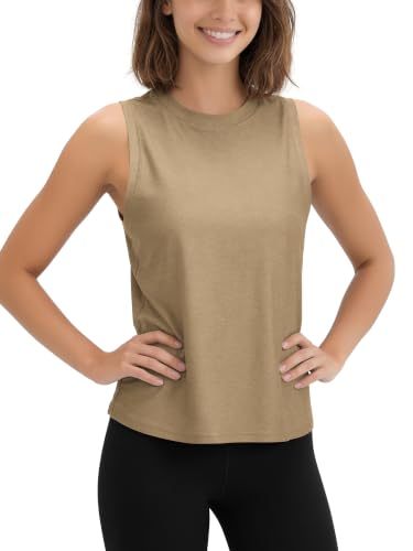 Image of ODODOS Women's Performance Tank Ultra Soft odSTRATUM Tech Sleeveless Tee Shirts High Crew Neck Pullover Top