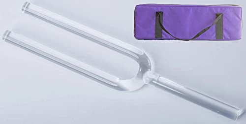 直径20mmチャクラ水晶音叉、キャリングケースとストライカー付き歌うフォーク、微妙なエネルギーのバランスを整えるヒーリング楽器(A NOTE,432Hz)