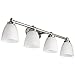 Sunlite 45060 Bell Sconce Vanity Fixture, 100 Watts Max, Four Medium Base Sockets (E26), 120 Volts, Indoor, UL Listed, White, for Residential & Commercial Use