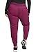 Cherokee Women's Scrub Jogger Pants Modern Classic Fit Mid Rise Bottom with 5 Pockets, Elastic Knit Waistband - WW115P, S Petite, Wine