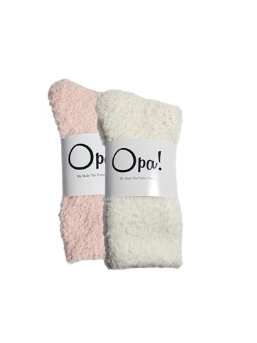 Image of Opa! Ultra Soft Fuzzy Socks for Women & Men- Warm & Cozy Cloud Socks for Sleeping, Gifts, Travel, Lounge Wear - 2 pairs