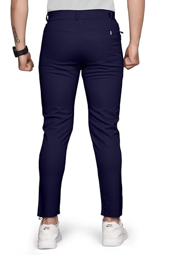Men's Lycrablend Soild Slim Fit Casual Trouser Pant - Image 6