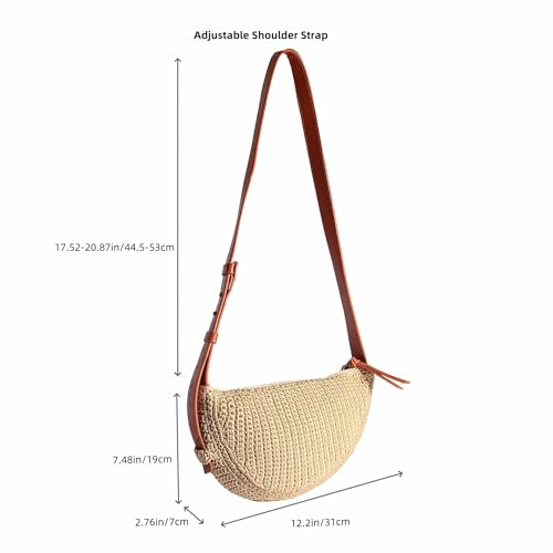 Eiyye Crossbody Bag for Women Hobo Shoulder Purse Boho Woven with Adjustable Strap Casual Summer Travel Beach Bag2