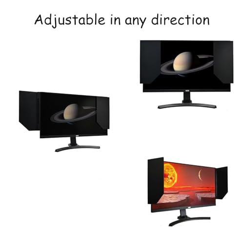Cappuccio per monitor, 24-32 pollici, universale, antiriflesso e antiriflesso, visiera di protezione della privacy, cappuccio regolabile per monitor
