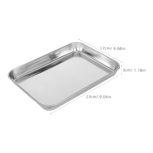 Bandeja para hornear de acero inoxidable de diseño simple y borde redondo 3