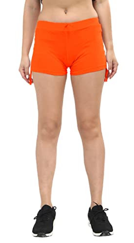 Image of TWGE Womens Cotton Hot Shorts - Short Pants for Ladies Stretchable Athletic Shorts Comfortable Fit with Elastic Waistband - Active Wear Ideal for Gym Yoga & Nightwear