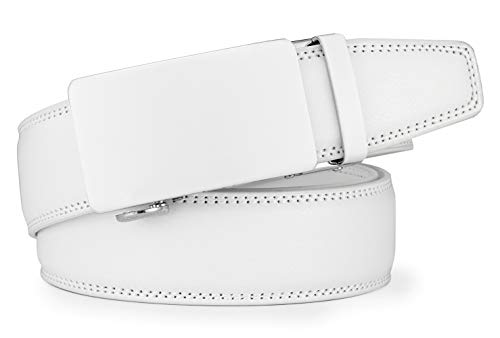 Lingli Men's Belt,Ratchet Dress Belt with Automatic Buckle Brown/Black-Trim to Fit-35mm wide3