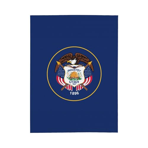 Couverture flanelle drapeau Utah plaid doux lit et canapé - 3