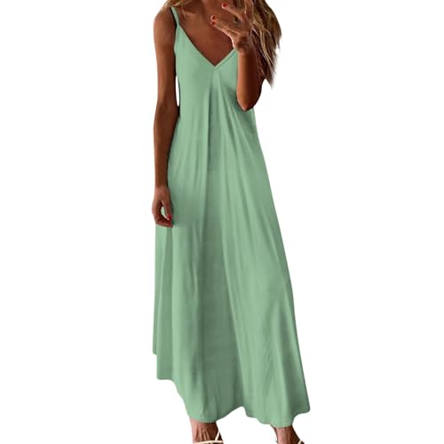 Robe longue spaghetti pour femme idéale pour vos soirées d'été et balades décontractées à la plage