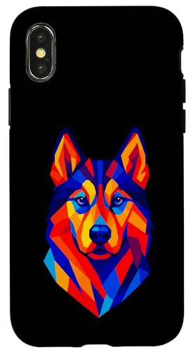 Husky-Dog Cani Razza di cane Pop-Art Cani Custodia per iPhone X/XS