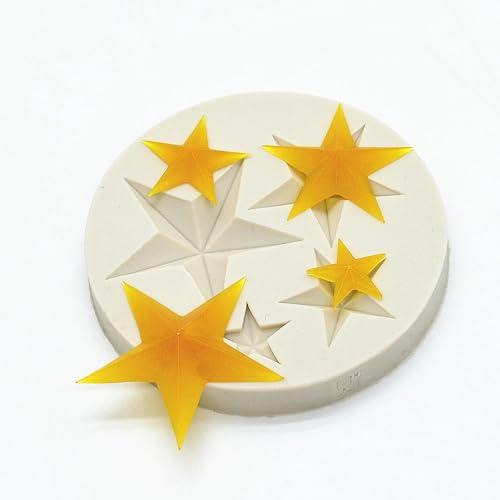 Molde de silicona 3D forma estrella 8.1x8.1 cm para repostería