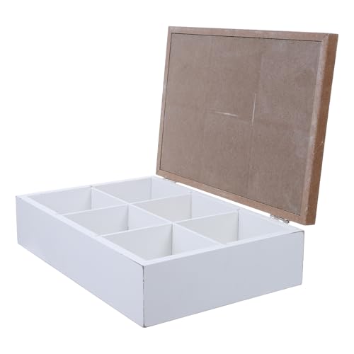 Boîte de rangement marine en bois naturel pour protéger bijoux et sachets de thé
