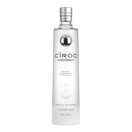 Cîroc Coconut Vodka, 37.5% vol, 70cl, Infusionado con Sabores de Coco Cremoso, Delicioso y Elegantemente Suave