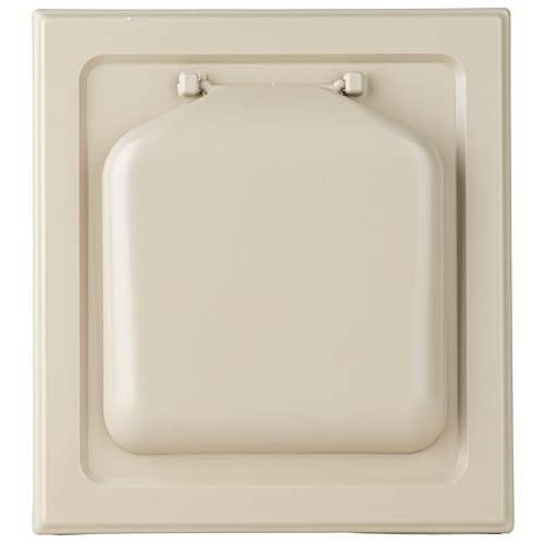 Image of NO-PEST VENT Dual Door Dryer Vent Cover 4 Inch Outdoor, Made in USA, Highest UV-Resistant Plastic, No Lint-Collecting Screen (Tan, 6 inch Plastic Vent No Collar)