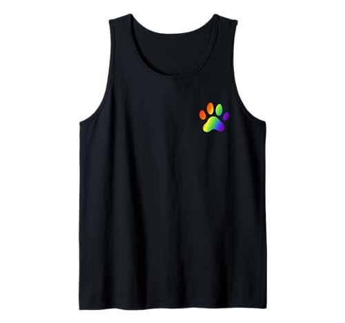 Cute Paw Rainbow Gay Rights Pride Ally Mese Amanti degli animali domestici Canotta