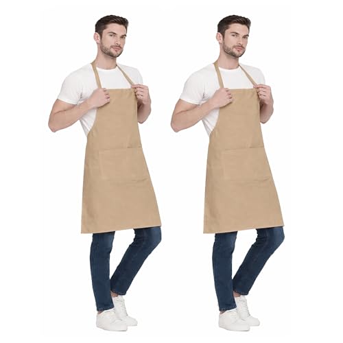 Image of uniformer Apron for Men and Women | Durable & Stylish for Kitchen, Restaurant, Cafes | Ideal for Chefs, Bakers & Home Cooks | Easy to Clean | Unisex Design (Pack of 2)