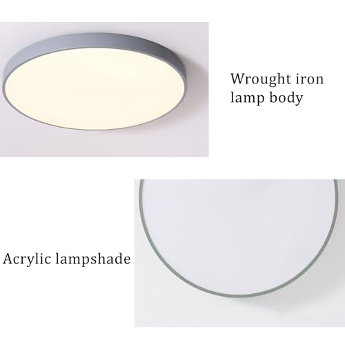 Luminaire ronde métal acrylique LED haut de gamme au fini bleu contemporain - 4