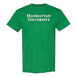 AS01 - Manhattan University Jaspers Basic Block T Shirt - Large - Turf Green