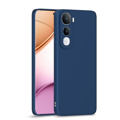 Image of Outlouders Back Cover for Vivo Y400 Pro 5G | Camera Protection | Durable Soft Matte Silicone Bumper Case (Blue)