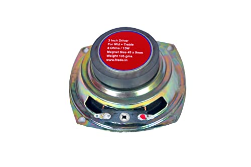 Image of FREDO 3 inch (Pack of 2) Mid-Range Satellite wired Speaker -8 Ohm /15W - Orange