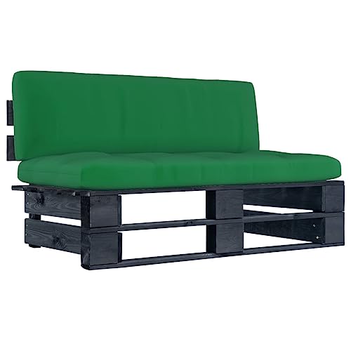 DYRJDJWIDHW sofá,Sofa Cama Chaise Longue,Sofas de Salon,Sofá Central de palets de jardín Madera Pino impregnada negroAdecuado para salón, Dormitorio
