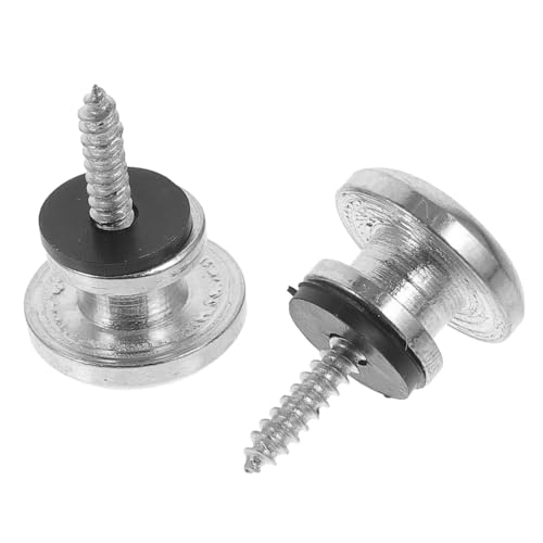 SUPVOX 2Pcs Guitar Strap Locks Metal End Pin Lock for Electric and Classical Guitars Durable Strap Locking Mechanism Chrome Finish Guitar Accessories