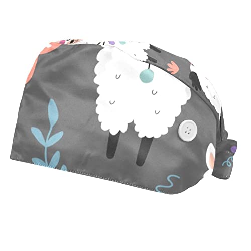 Casquette de cuisine Fleurs d'alpaga : chapeaux de travail confortables pour la restauration