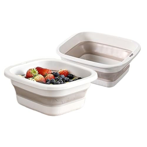 Coladores De Cocina,Colador Plegable En De Cuenco Para Cocina - Cesta de Lavado de Doble Capa, Colador para Pasta, Utensilios de Limpieza e Imprescindibles para Apartamentos