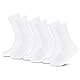 Unisex 3 Paar ABS Crew Stopper Sport Socken | Grippsocken, Antirutsch Socken für Yoga, Pilates, Fitness, Fußball, schwarz, weiß, Damen, Herren 36-45 (DE/NL/SE/PL, Numerisch, Einheitsgröße, Weiß)