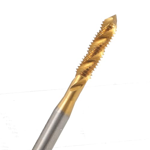 DOPENSPI 5 Stück Gewindeschneider Bit Set,HSS Titan Gewindebohrer Satz M3 M4 M5 M6 M8 Metric Gewinde Einschnittgewindebohrer Fertigschneider Maschinengewindebohrer Bit für Metall Kunststoff Holz