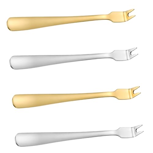 BRIGHTFUFU Stylish Bbq Meat Forks 4pcs Stainless Steel Serving Forks Bbq Grill Accessories Perfect Present