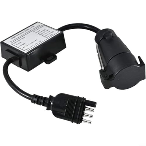 Adaptador de remolque de 4 a 7 polos plano a redondo con cable convertidor de luces 3